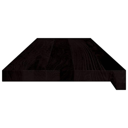 Gradini 2 pz Marrone-nero 90x30x2 cm Legno Massello Rovere