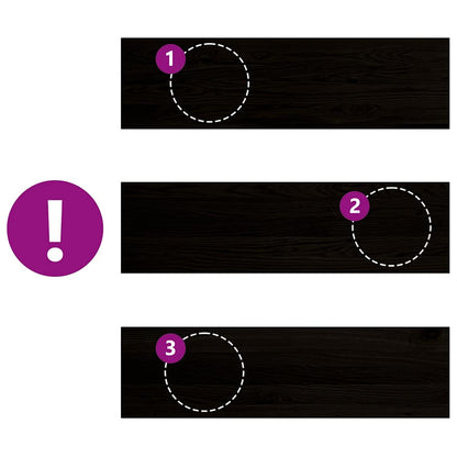 Gradini 2 pz Marrone-nero 90x30x2 cm Legno Massello Rovere