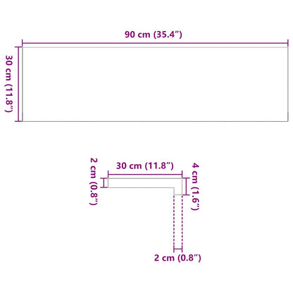 Gradini 2 pz Marrone Scuro 90x30x2 cm Legno Massello Rovere | homemem39