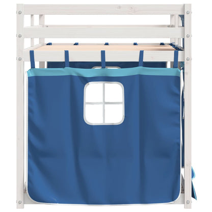 Letto a Castello senza Materasso Blu 80x200 cm Massello Pino - homemem39