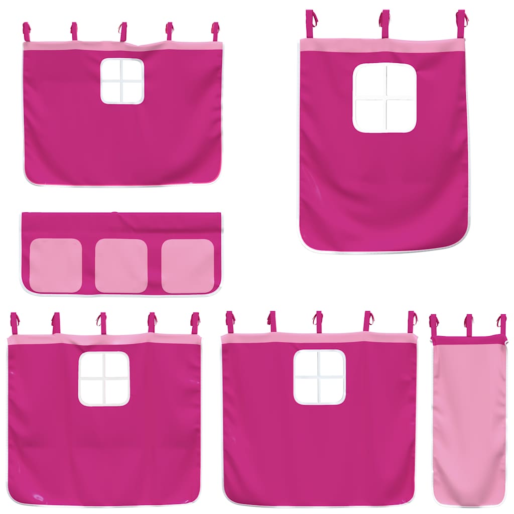 Letto a Castello senza Materasso Rosa 90x190 cm Legno di Pino | homemem39