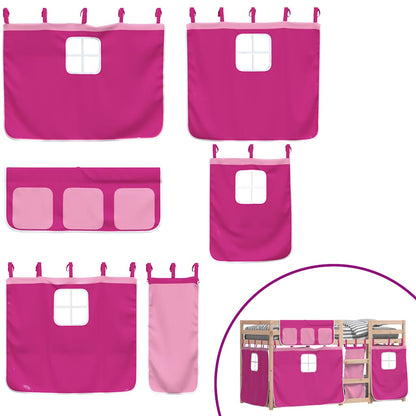 Letto a Castello senza Materasso Rosa 90x190 cm Legno di Pino | homemem39