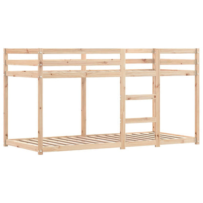 Letto a Castello senza Materasso Bianco e Nero 90x200cm in Pino | homemem39