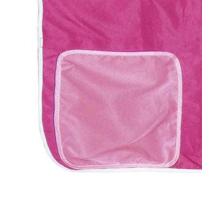 Letto a Castello senza Materasso Rosa 90x200 cm Legno di Pino