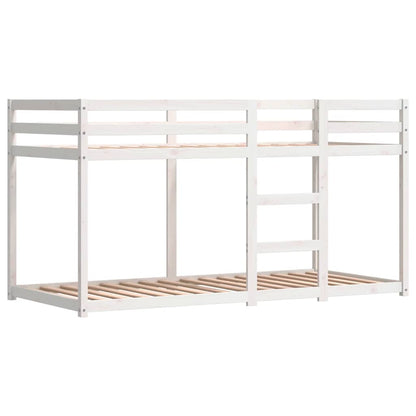 Letto a Castello senza Materasso Bianco e Nero 80x200cm in Pino | homemem39