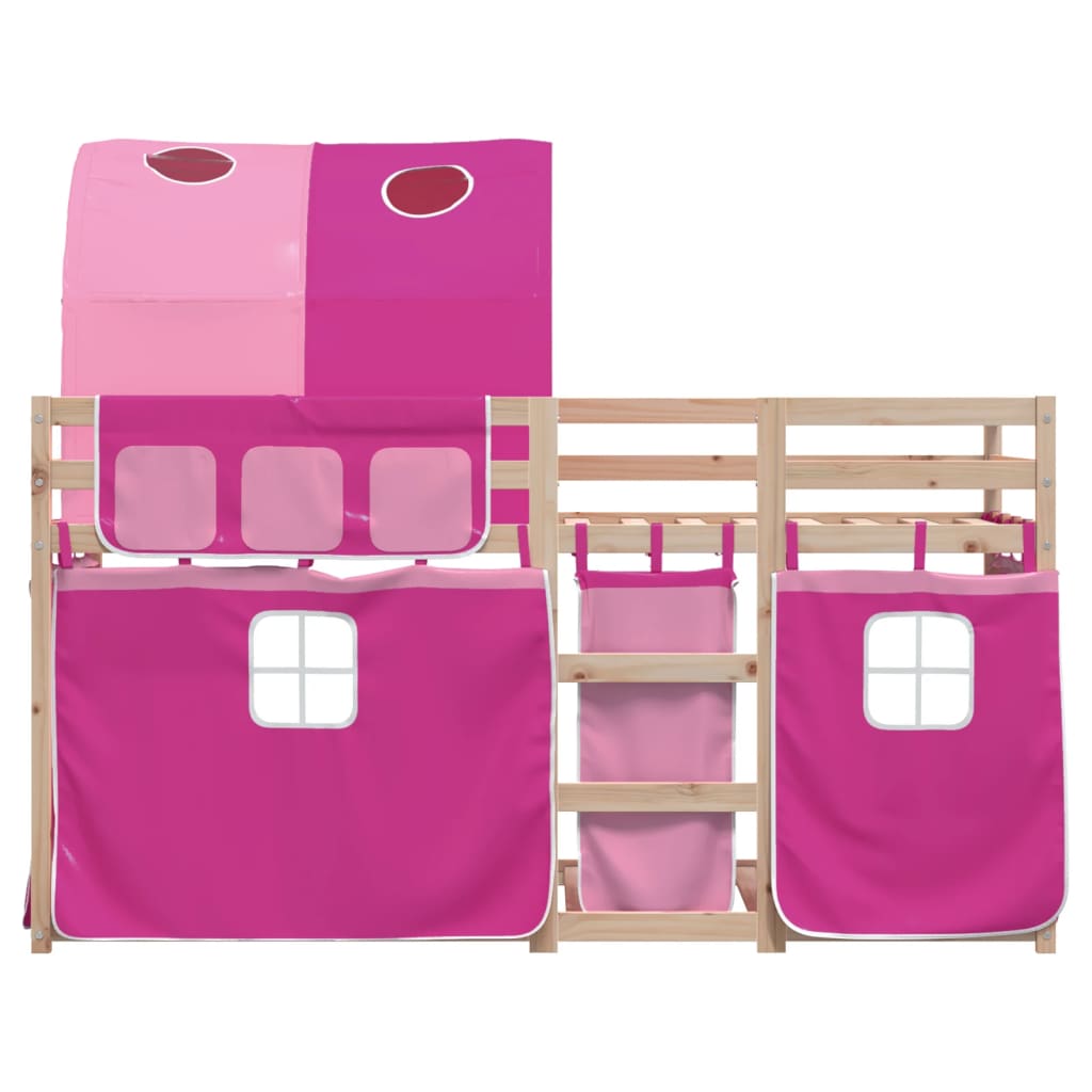 Letto a Castello senza Materasso Rosa 75x190 cm Legno di Pino - homemem39