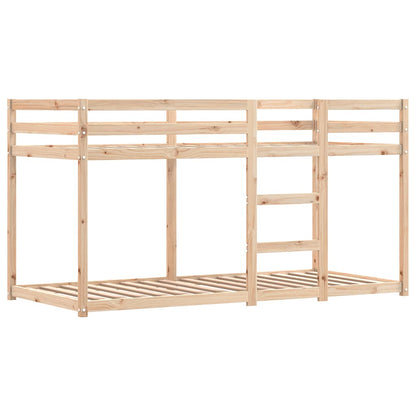 Letto a Castello senza Materasso Blu 90x200cm Massello Pino