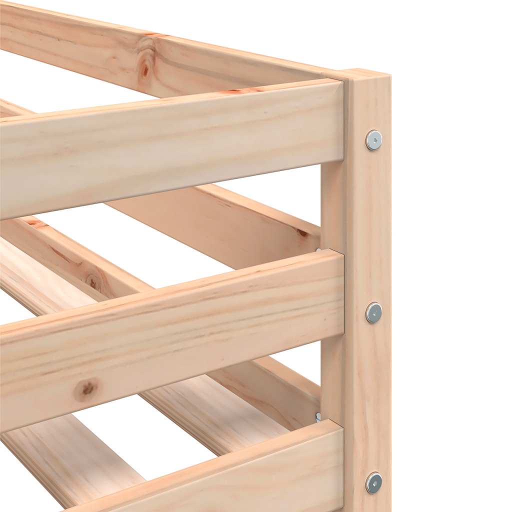 Letto a Castello senza Materasso Rosa 90x200 cm Legno di Pino
