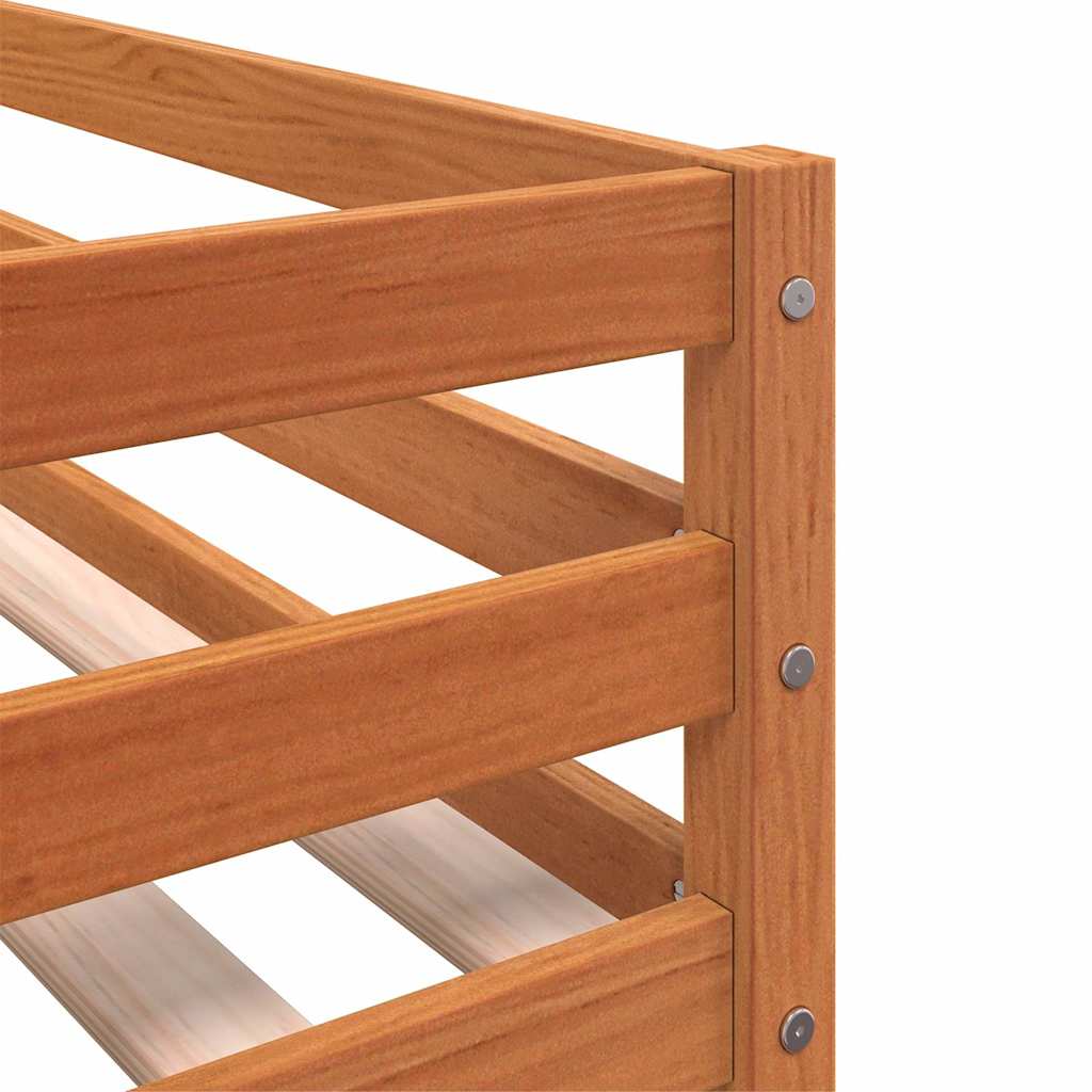 Letto a Castello senza Materasso Rosa 90x200 cm Legno di Pino