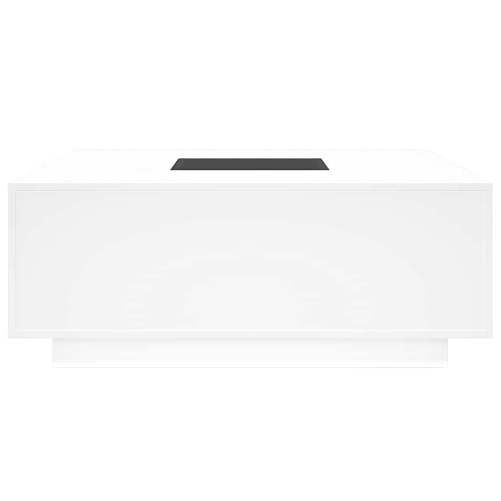 Tavolino da Salotto con LED Infinity Bianco 100x100x40 cm | homemem39
