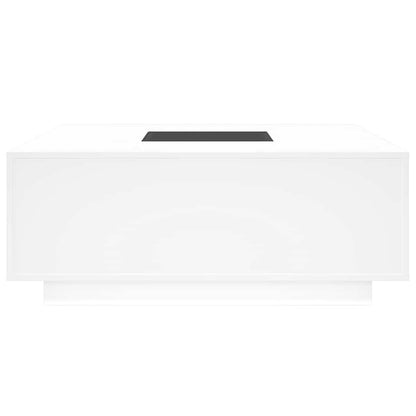 Tavolino da Salotto con LED Infinity Bianco 100x100x40 cm | homemem39