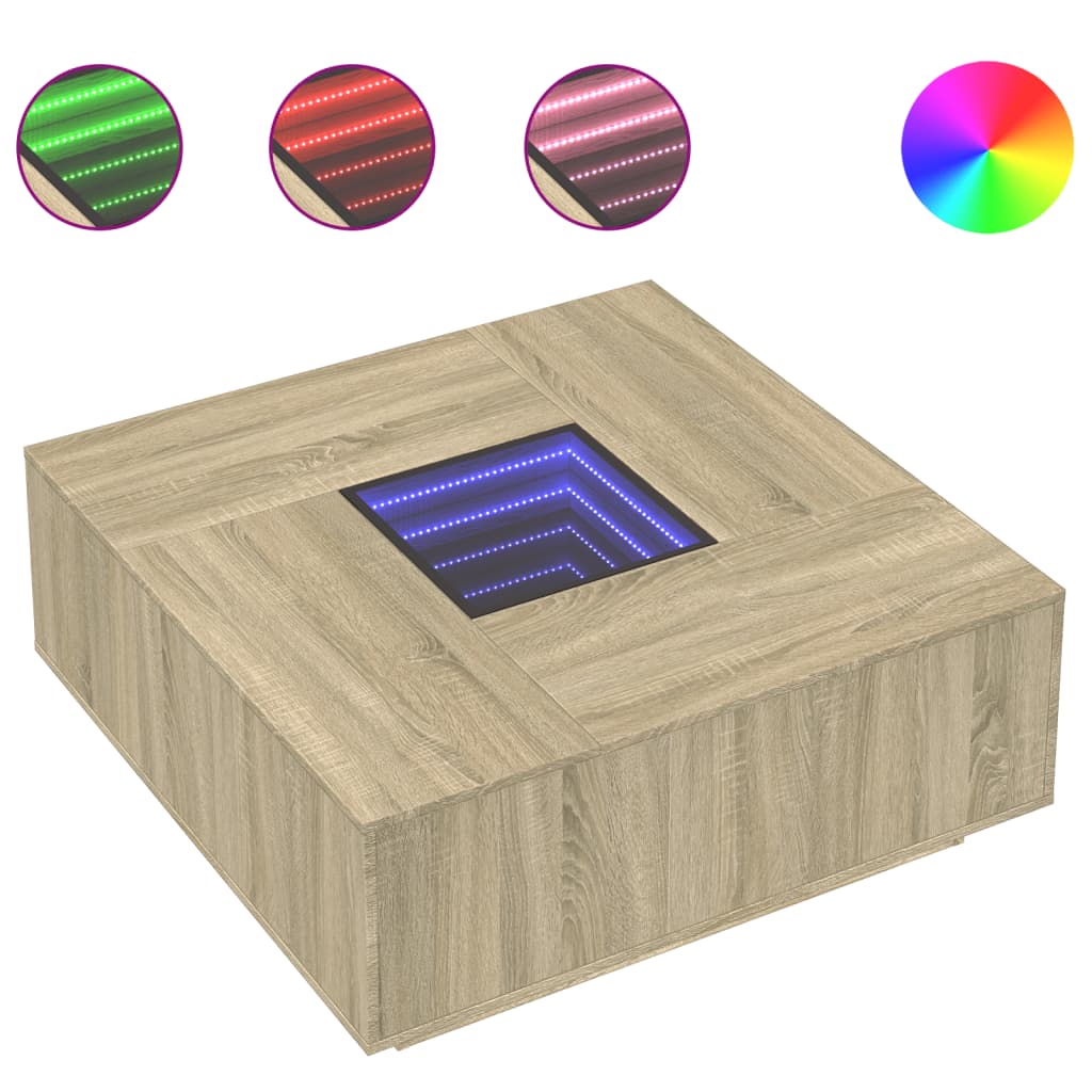 Tavolino da Salotto con LED Infinity