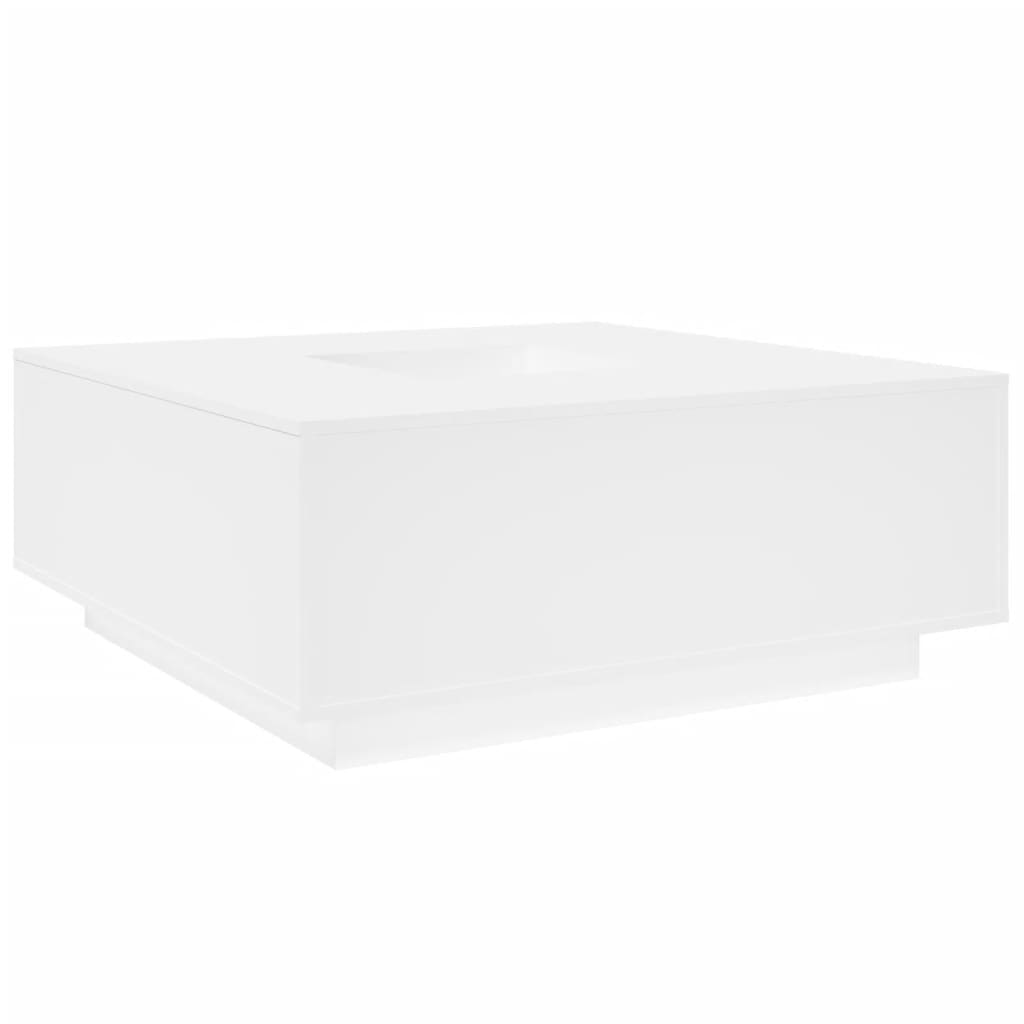 Tavolino da Salotto Bianco 100x100x40 cm in Legno Multistrato | homemem39