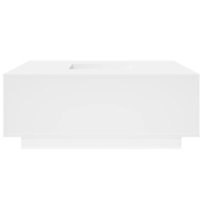 Tavolino da Salotto Bianco 100x100x40 cm in Legno Multistrato | homemem39