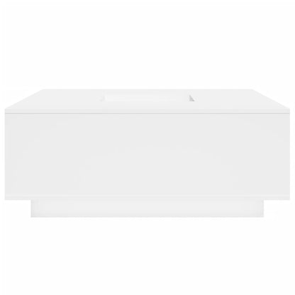 Tavolino da Salotto Bianco 100x100x40 cm in Legno Multistrato | homemem39