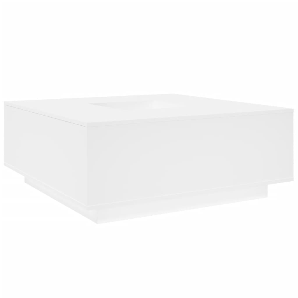 Tavolino da Salotto Bianco 100x100x40 cm in Legno Multistrato | homemem39