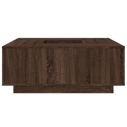 Tavolino Salotto Rovere Marrone 100x100x40 cm Legno Multistrato | homemem39