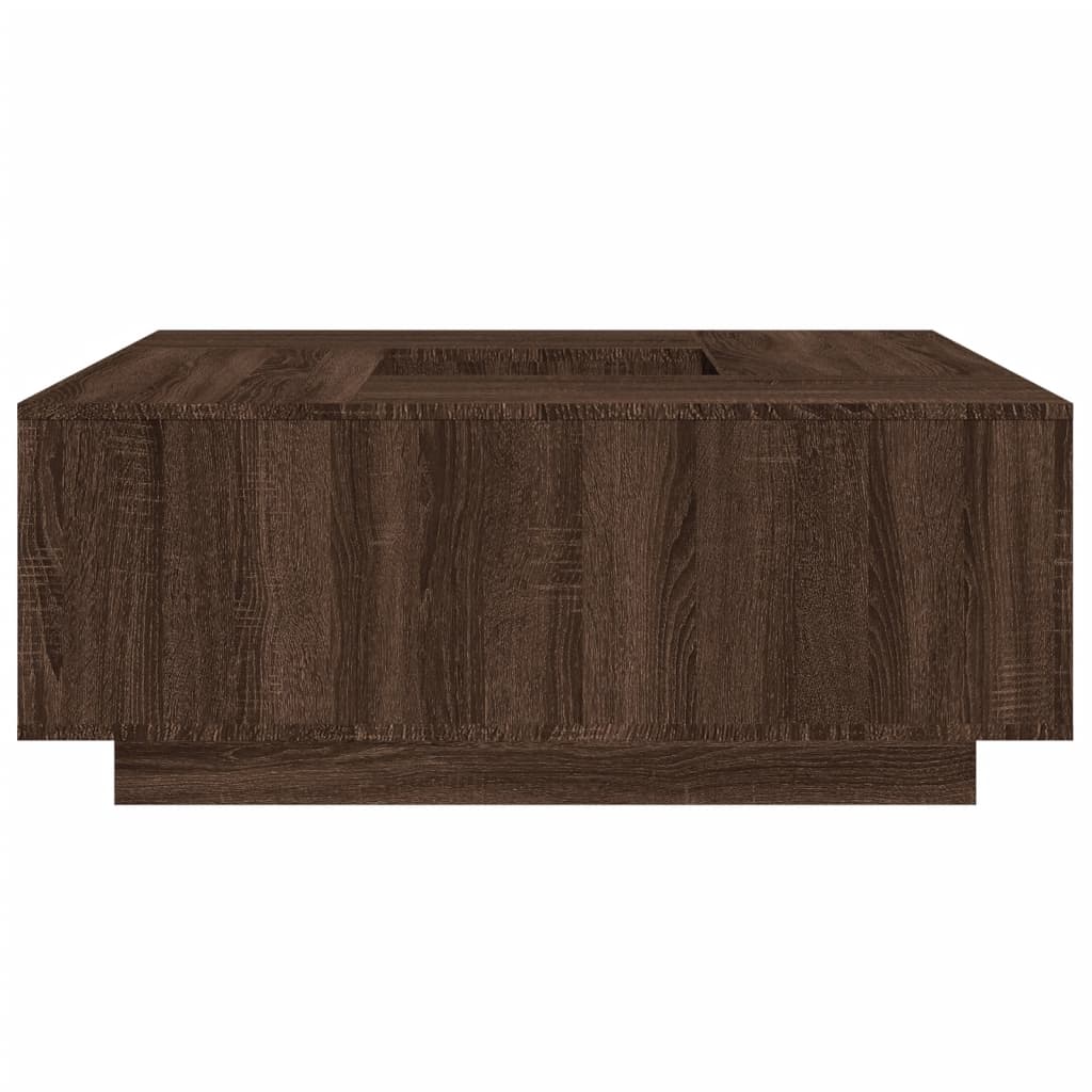 Tavolino Salotto Rovere Marrone 100x100x40 cm Legno Multistrato | homemem39