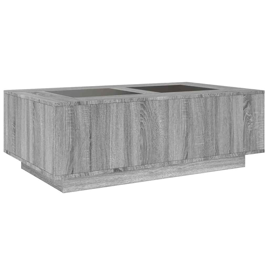 Tavolino da Salotto con LED Infinity Rovere Sonoma 116x69x40 cm | homemem39