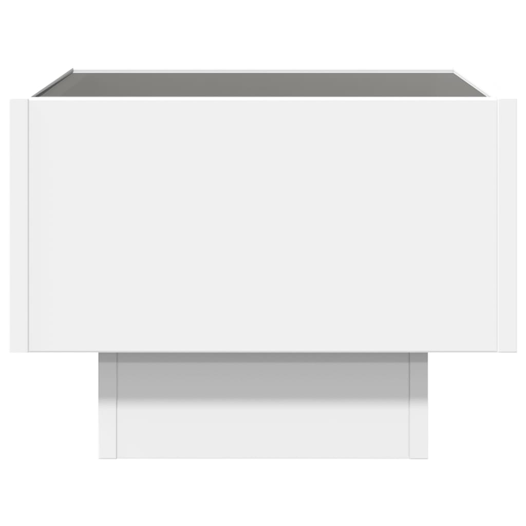 Comodino con LED Infinity Bianco 40x40x30 cm - homemem39