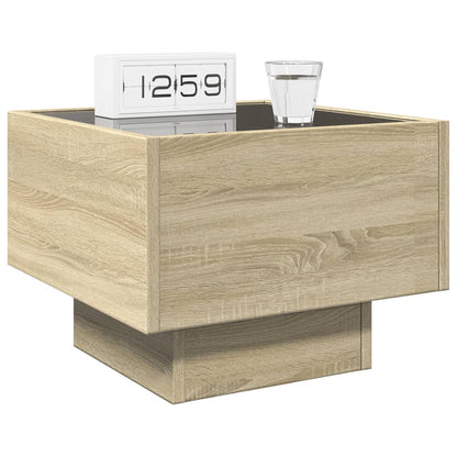 Comodino con LED Infinity Rovere Sonoma 40x40x30 cm