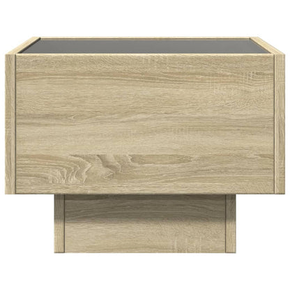 Comodino con LED Infinity Rovere Sonoma 40x40x30 cm