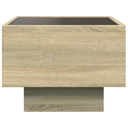 Comodino con LED Infinity Rovere Sonoma 40x40x30 cm