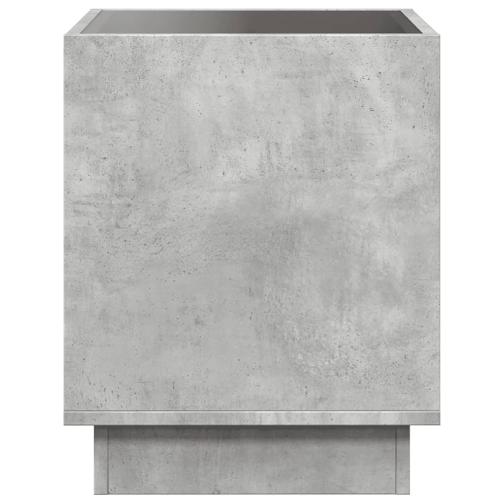 Comodino con LED Infinity Grigio Cemento 40x40x50 cm - homemem39
