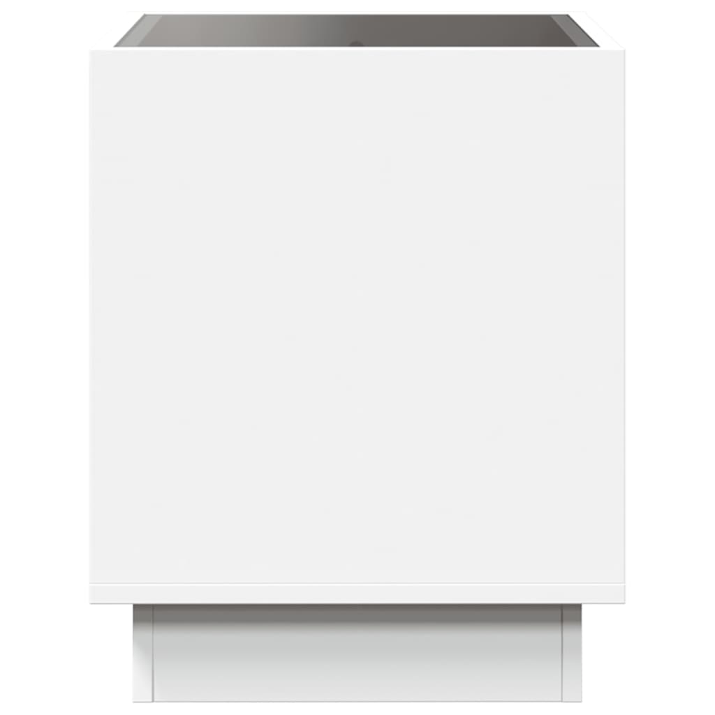 Comodino con LED Infinity Bianco 50x50x50 cm - homemem39