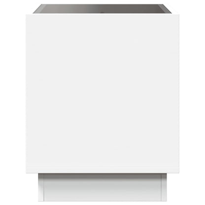 Comodino con LED Infinity Bianco 50x50x50 cm - homemem39