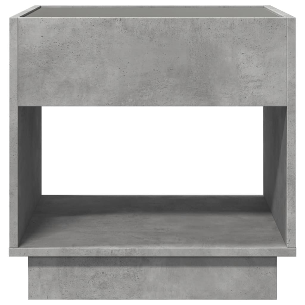 Comodino con LED Infinity Grigio Cemento 50x50x50 cm - homemem39