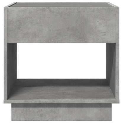 Comodino con LED Infinity Grigio Cemento 50x50x50 cm - homemem39