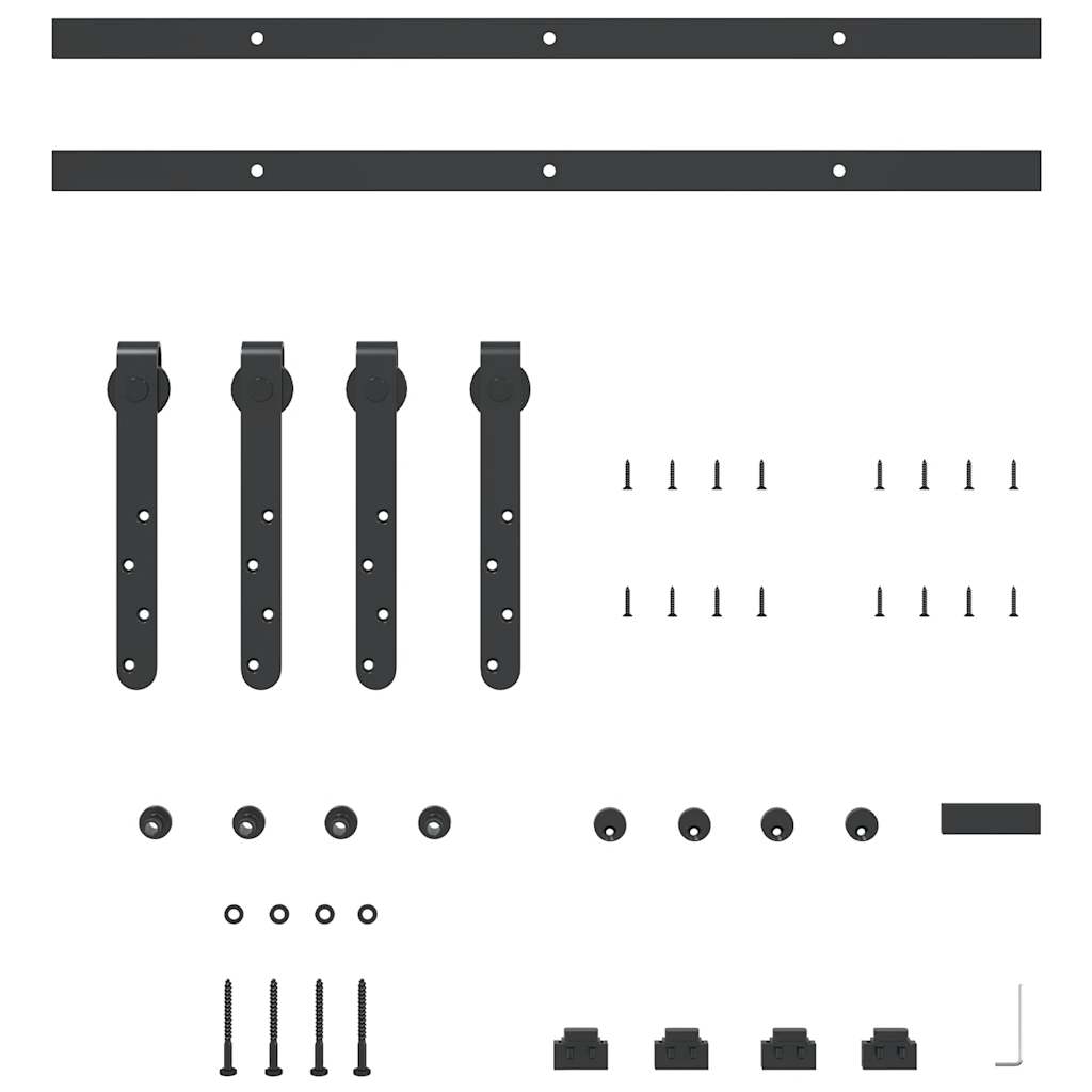 Kit Anta Scorrevole per Armadio 122 cm in Acciaio al Carbonio