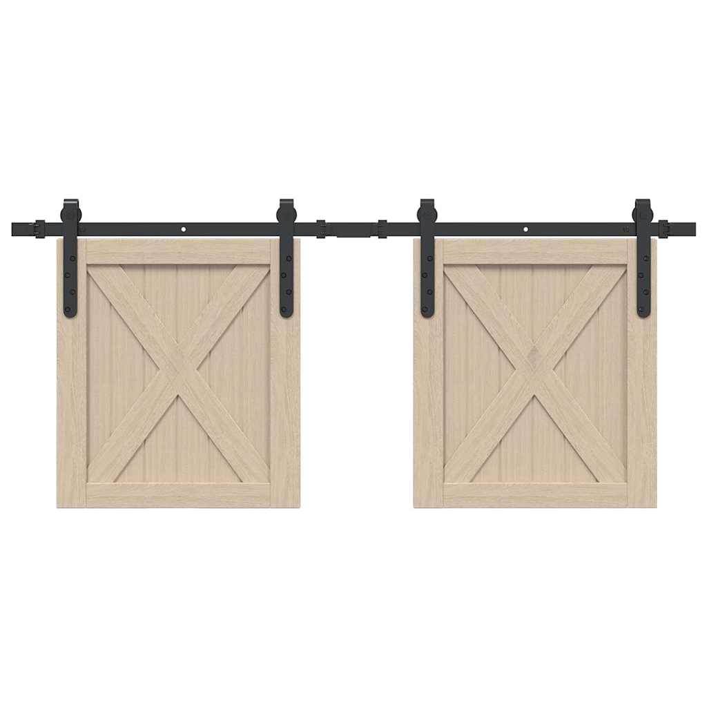 Kit Anta Scorrevole per Armadio 122 cm in Acciaio al Carbonio | homemem39