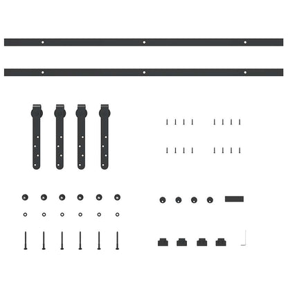 Kit Anta Scorrevole per Armadio 183 cm in Acciaio al Carbonio