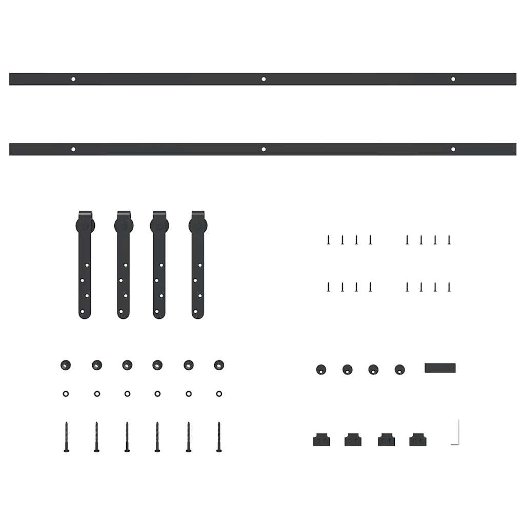 Kit Anta Scorrevole per Armadio 200 cm in Acciaio al Carbonio
