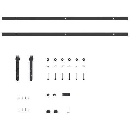 Kit Anta Scorrevole Armadio in Acciaio al Carbonio 113 cm