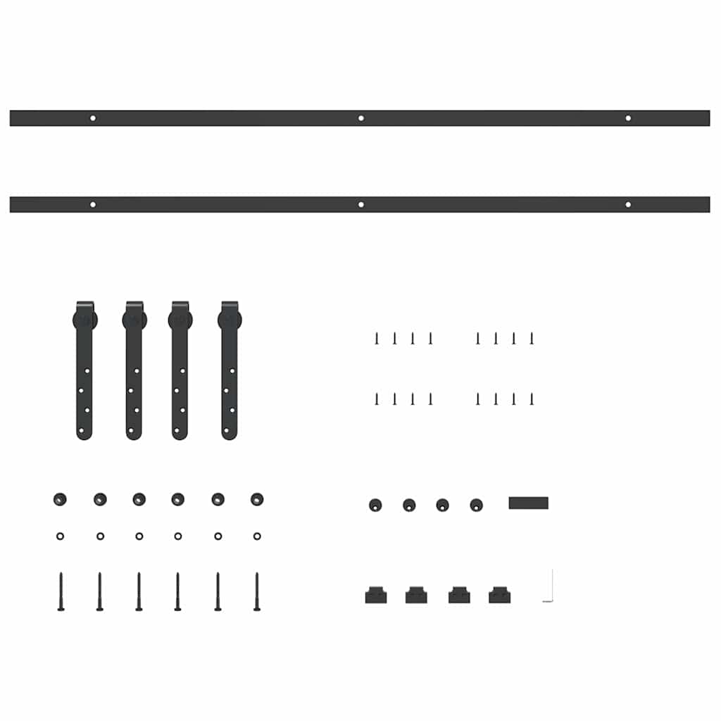 Kit Anta Scorrevole Armadio in Acciaio al Carbonio 113 cm