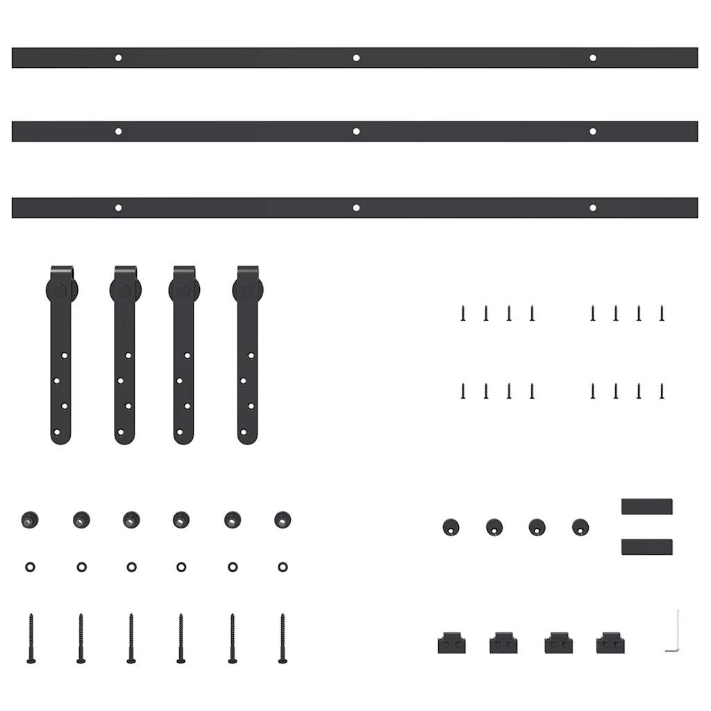 Kit Anta Scorrevole Armadio in Acciaio al Carbonio 244 cm