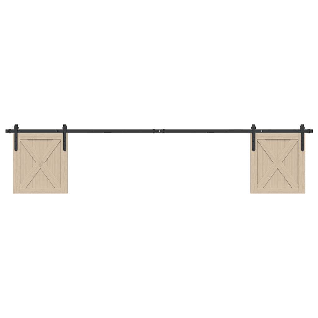 Kit Anta Scorrevole Armadio in Acciaio al Carbonio 244 cm | homemem39