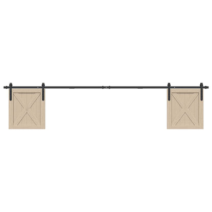 Kit Anta Scorrevole Armadio in Acciaio al Carbonio 244 cm | homemem39