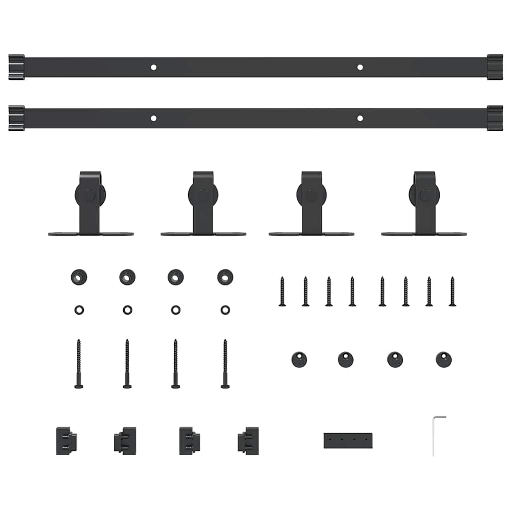 Kit Anta Scorrevole per Armadio 122 cm in Acciaio al Carbonio