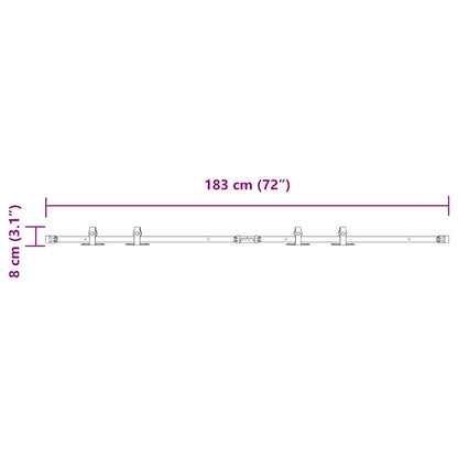 Kit Anta Scorrevole per Armadio 183 cm in Acciaio al Carbonio | homemem39