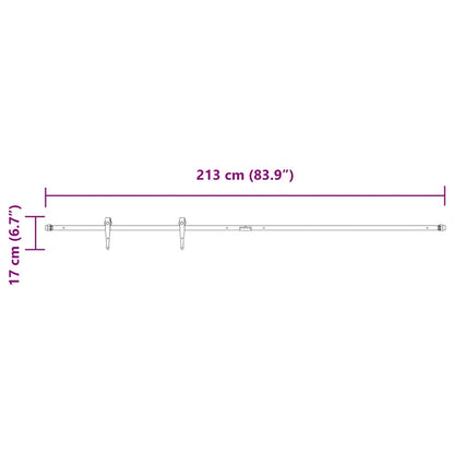 Kit Anta Scorrevole Armadio in Acciaio al Carbonio 113 cm | homemem39