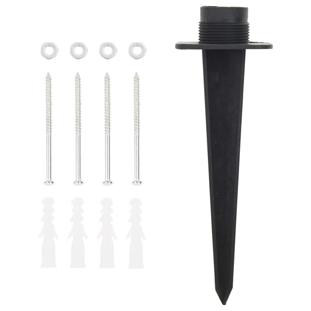 Colonna Presa Esterno con Lampada e Picchetto 2Vie 16x16x39,5cm | homemem39