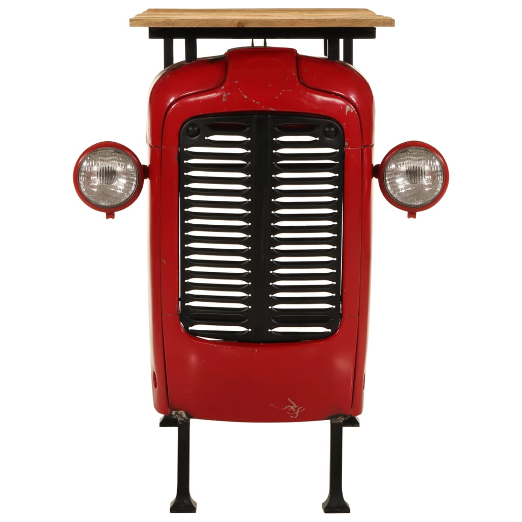 Tavolino Bar Trattore Rosso e Marrone 55x120x107 cm Legno Mango | homemem39