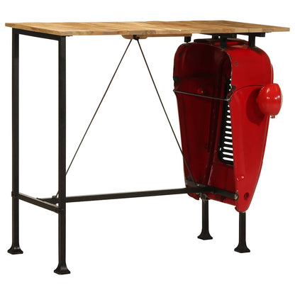 Set da Bar 7 pz in Legno Massello di Mango