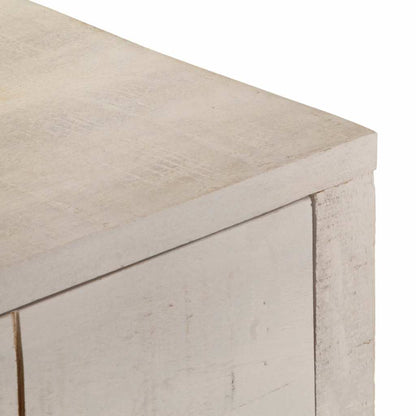 Tavolo Consolle Bianco 110x35x75cm Legno Massello di Mango | homemem39