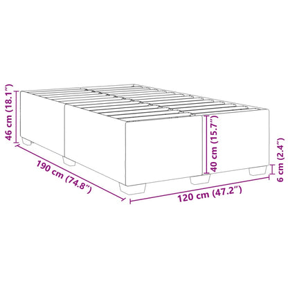Giroletto senza Materasso Marrone Scuro 80x200 cm in Tessuto | homemem39