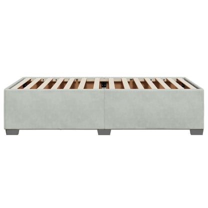 Giroletto senza Materasso Grigio Chiaro 80x200 cm Velluto - homemem39